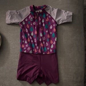 Purple Raindrop Kids Rashguard